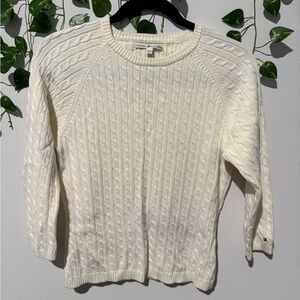 Tommy Hilfiger Women's Cream Cable Knit Sweater NWOT